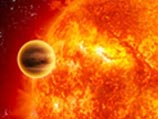 WASP-12b, одна из самых горячих планет. Совершает оборот вокруг звезды за одни земные сутки и разогрета до 2200 градусов Цельсия