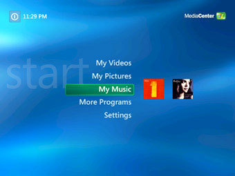 Скриншот ОС Windows Media Center Скриншот ОС Windows Media Center