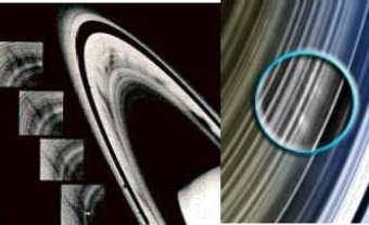 "������ ����" � �������, ���������� ��������� Voyager (�����) � Cassini (������). �������� - ���� NASA