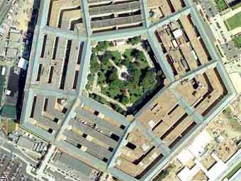 Пентагон. Спутниковое фото с сайта Google Maps