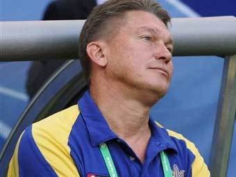Главный тренер сборной Украины Олег Блохин. Фото AFP