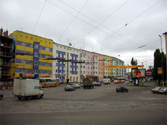 Вид одной из улиц Калининграда. Фото Сергея Рубл ва, Lenta.Ru 