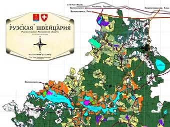 План-схема "Рузской Швейцарии" с сайта ryza.ru 