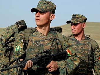 Грузинские военные на учениях. Фото пресс-службы Министерства обороны Грузии