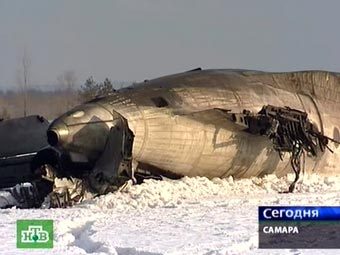 Обломки Ту-134. Кадр НТВ, архив