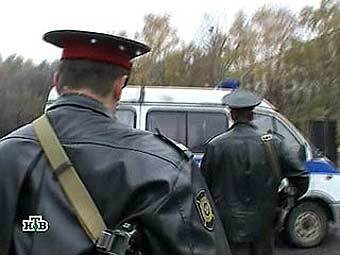Пост милиции в Иркутской области. Кадр телеканала НТВ