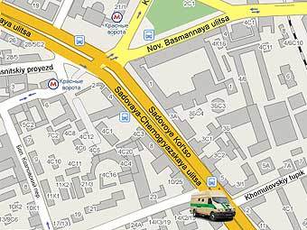 Карта района происшествия сервиса Google Maps