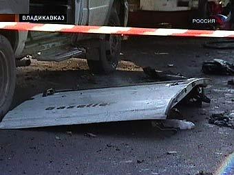 На месте взрыва во Владикавказе. Кадр телеканала "Россия"