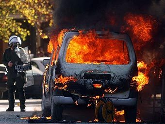 Беспорядки в Салониках. Фото ©AFP