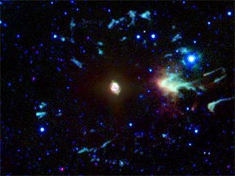����������� ���������� NGC 6543. ���� NASA/JPL-Caltech/J. Hora (Harvard-Smithsonian CfA)