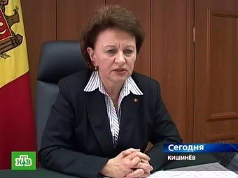 Бывшая глава правительства Молдавии Зинаида Гречаная. Кадр телеканала НТВ, архив 