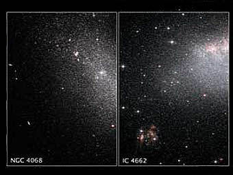 ���������  NGC 4068 � IC 4662. ���� NASAHubble