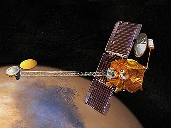 ������ ����� Mars Odyssey ��� ������������ �����. ����������� NASA/JPL