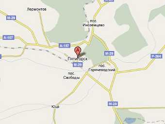 Пятигорск на карте Google Maps