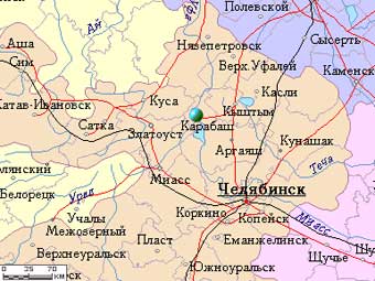 Карабаш на карте с сайта mojgorod.ru 