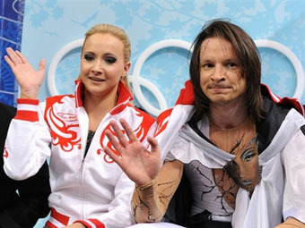 Оксана Домнина и Максим Шабалин на Олимпиаде-2010. Фото ©AFP