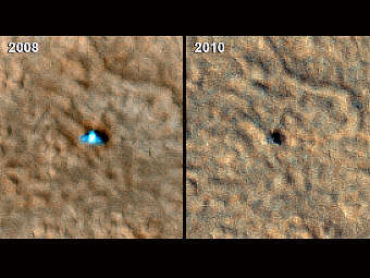 ���� ����� "������" � 2008 � 2010 �����. ����������� NASA/JPL-Caltech/University of Arizona
