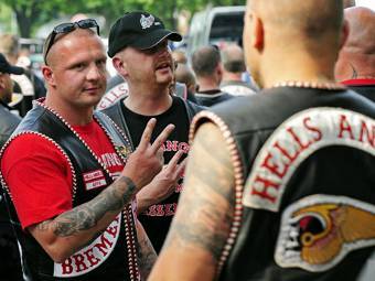 Немецкие байкеры из клуба "Hell Angels". Фото ©AFP