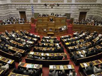 Заседание греческого парламента. Фото ©AFP