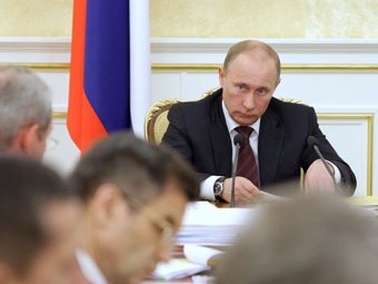 Владимир Путин на заседании президиума правительства РФ. Фото с сайта премьер-министра  России