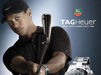 Тайгер Вудс на плакате Tag Heuer 