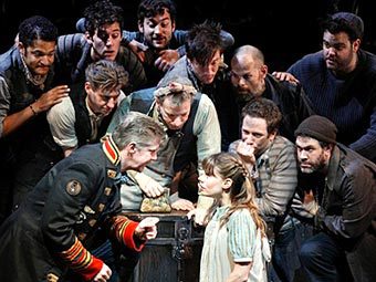 Сцена из спектакля "Питер и ловцы звезд". Фото с сайта broadway.com