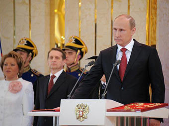 Владимир Путин во время церемонии инаугурации. Фото пресс-службы президента России
