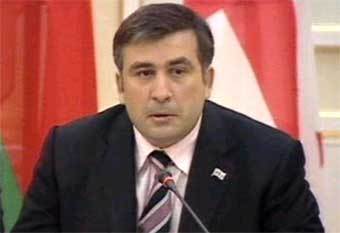 Президент Грузии Михаил Саакашвили. Кадр НТВ, архив