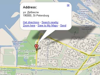 ����� ������ ������������ ������� Google Maps